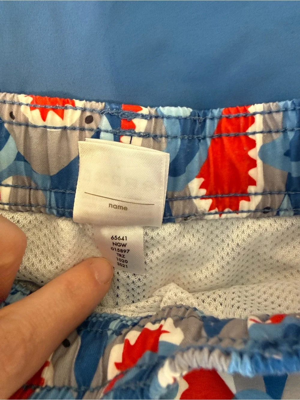 Hanna Andersson Blue Shark Rash Guard & Shark-Print Swim Trunks // 3T Boys